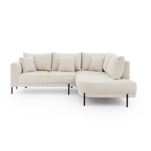 Béžová ženilková rohová pohovka (pravý roh/do L) Mauris – Ropez vyobraziť