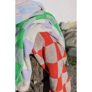 Oranžová/béžová froté osuška z bio bavlny 70x133 cm Retro – Mette Ditmer Denmark vyobraziť