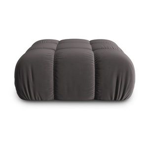 Tmavosivá zamatová podnožka Bellis – Micadoni Home vyobraziť