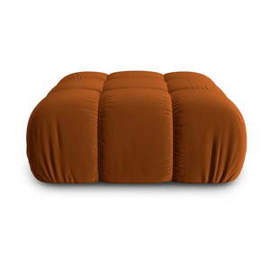 Oranžová zamatová podnožka Bellis – Micadoni Home vyobraziť