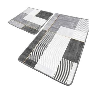 Sivé kúpeľňové predložky v súprave 2 ks 60x100 cm Pendor – Foutastic vyobraziť