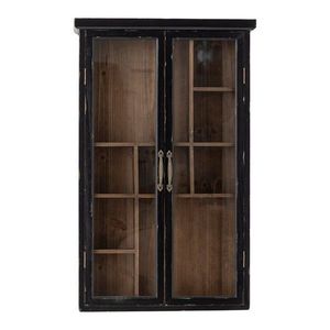 Čierna závesná vitrína z jedlového dreva 50x80x14 cm Hazem – Bloomingville vyobraziť