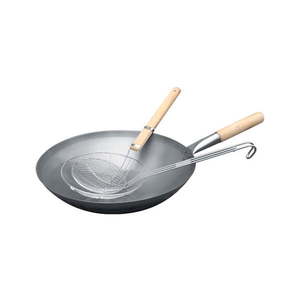 Wok/grilovacia oceľová súprava panvice a náčinia ø 35 cm – Remundi vyobraziť