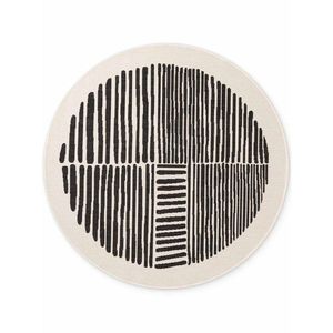 Čierny/krémovobiely okrúhly vnútorný a vonkajší koberec ø 160 cm Haringey Bounds – Ted Baker vyobraziť