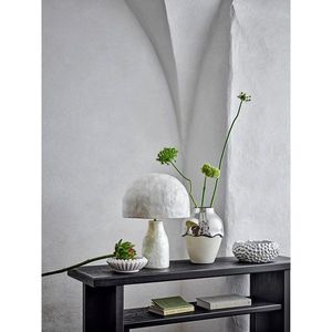 Krémovobiela/v striebornej farbe kameninová váza (výška 26 cm) Silvio – Bloomingville vyobraziť