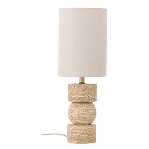 Kamenná stolová lampa v prírodnej farbe s textilným tienidlom (výška 53 cm) Marci – Bloomingville vyobraziť