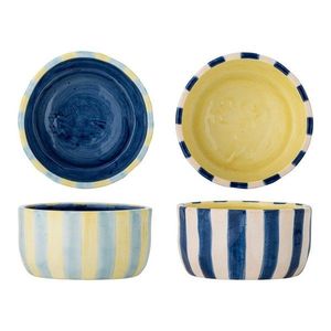 Žlté/modré keramické misky v súprave 4 ks 300 ml Phoenix – Bloomingville vyobraziť