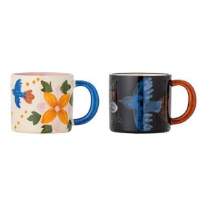 Čierne/béžové keramické hrnčeky v súprave 2 ks 300 ml Maricala – Bloomingville vyobraziť