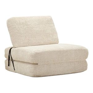 Biele rozkladacie kreslo z textílie buklé Faster – Mauro Ferretti vyobraziť