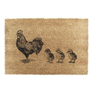 Rohožka z kokosového vlákna 40x60 cm Chickens and Chicks – Artsy Doormats vyobraziť