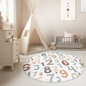 Prateľný detský hrací koberec ø150 cm Happy Numbers – Mila Home vyobraziť