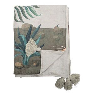 Zelená deka 130x155 cm Peacock – Bloomingville vyobraziť