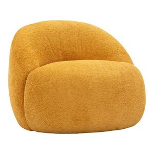 Kreslo z textílie buklé v horčicovej farbe Ginerva – Mauro Ferretti vyobraziť