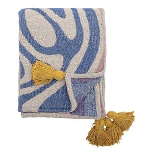 Modrá deka s prímesou bavlny 130x160 cm Arlie – Bloomingville vyobraziť