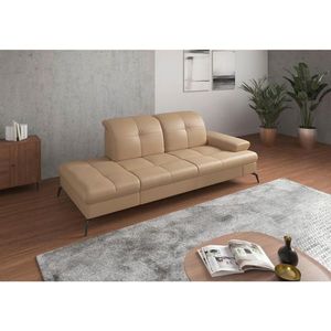 Sit & More LEŇOŠKA, textil, koža, cappuccino vyobraziť