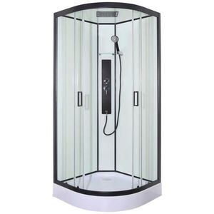 Sanotechnik SPRCHOVÁ KABÍNA čierna, priehľadné vyobraziť