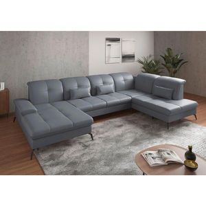 Sit & More SEDACIA SÚPRAVA, textil, koža, sivomodrá vyobraziť