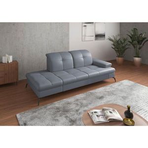 Sit & More LEŇOŠKA, textil, koža, sivomodrá vyobraziť