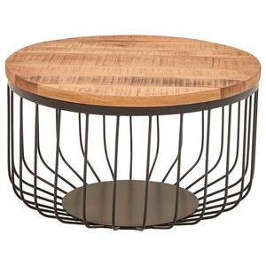 Livetastic KONFERENČNÝ STOLÍK, prírodná farba, čierna, drevo, kov, 58/33/58 cm vyobraziť