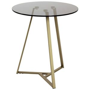 PRÍRUČNÝ STOLÍK, sivá, zlatá vyobraziť
