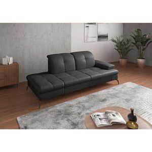 Sit & More LEŇOŠKA, textil, koža, čierna vyobraziť