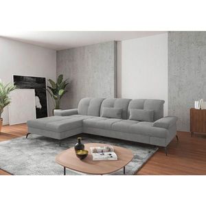 Sit & More ROHOVÁ SEDAČKA, textil, svetlosivá vyobraziť