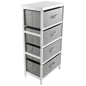 Carryhome KOMODA, borovica, sivá, biela, 46/94/30 cm vyobraziť