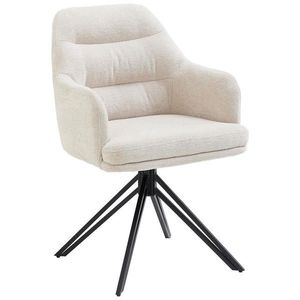 MID.YOU STOLIČKA S PODRÚČKAMI, mikrovlákno, béžová vyobraziť