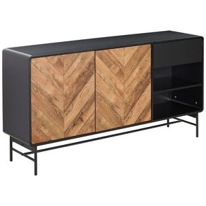 MID.YOU ŠIROKÁ KOMODA, čierna, farba duba, 160/82/40 cm vyobraziť