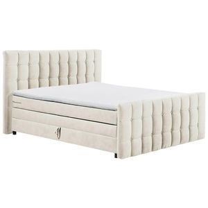 BOXSPRINGOVÁ POSTEĽ, 180/200 cm, krémová vyobraziť