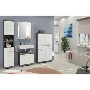 MID.YOU KÚPEĽŇA sivá, biela s vysokým leskom vyobraziť