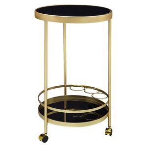 MID.YOU SERVÍROVACÍ VOZÍK, čierna, zlatá, 45/45/76 cm vyobraziť