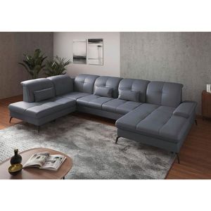 Sit & More SEDACIA SÚPRAVA, textil, koža, sivomodrá vyobraziť