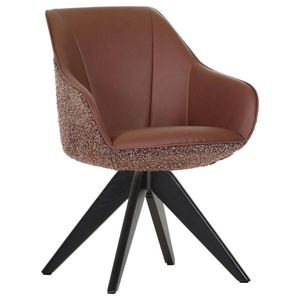 Landscape STOLIČKA S PODRÚČKAMI, ženilka, vzhľad kože, červenohnedá vyobraziť