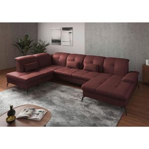 Sit & More SEDACIA SÚPRAVA, textil, koža, červenohnedá vyobraziť