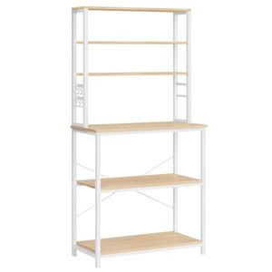 MID.YOU REGÁL, biela, farba duba, železo, 80/167/40 cm vyobraziť