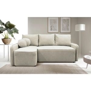 MID.YOU ROHOVÁ SEDAČKA, textil, krémová vyobraziť