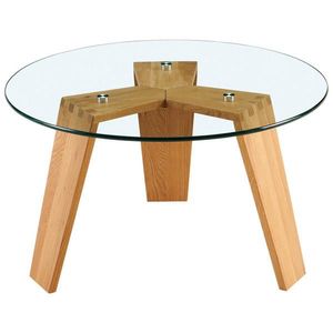 Livetastic KONFERENČNÝ STOLÍK, číra, prírodná farba, drevo, sklo, 70/39.5/70 cm vyobraziť