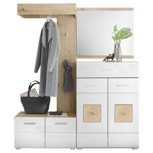 home24 PREDSIEŇOVÝ NÁBYTOK, biela, dub artisan, 160/195/40 cm vyobraziť