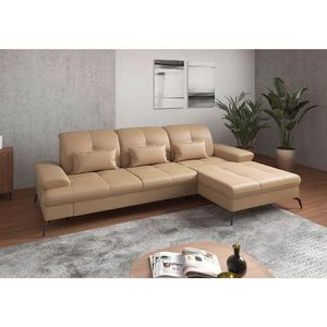 Sit & More ROHOVÁ SEDAČKA, textil, koža, cappuccino vyobraziť