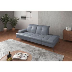 Sit & More LEŇOŠKA, textil, koža, sivomodrá vyobraziť