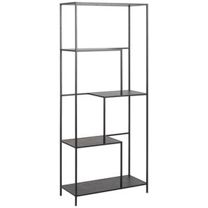 REGÁL, čierna, oceľ, 72/170/32 cm vyobraziť