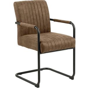 MID.YOU STOLIČKA S PODRÚČKAMI, tkaná textília, svetlohnedá vyobraziť