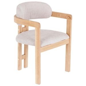 MID.YOU STOLIČKA S PODRÚČKAMI, vzhľad ľanu, farba duba, svetlohnedá vyobraziť