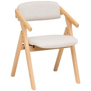 MID.YOU STOLIČKA S PODRÚČKAMI, tkaná textília, krémová vyobraziť