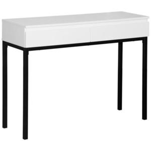 home24 KONZOLOVÝ STOLÍK, čierna, biela, kov, kompozitné drevo, 100/35/77 cm vyobraziť