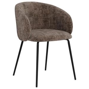 MID.YOU STOLIČKA S PODRÚČKAMI, oceľ, plochá tkanina, svetlohnedá vyobraziť