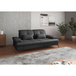 Sit & More 2, 5-MIESTNA POHOVKA, čierna, kombinácia pravá koža/látka vyobraziť