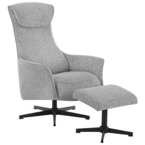 Welnova RELAXAČNÉ KRESLO S PODNOŽKOU, textil, sivobéžová vyobraziť