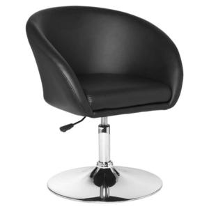 MID.YOU STOLIČKA S PODRÚČKAMI, vzhľad kože, čierna vyobraziť